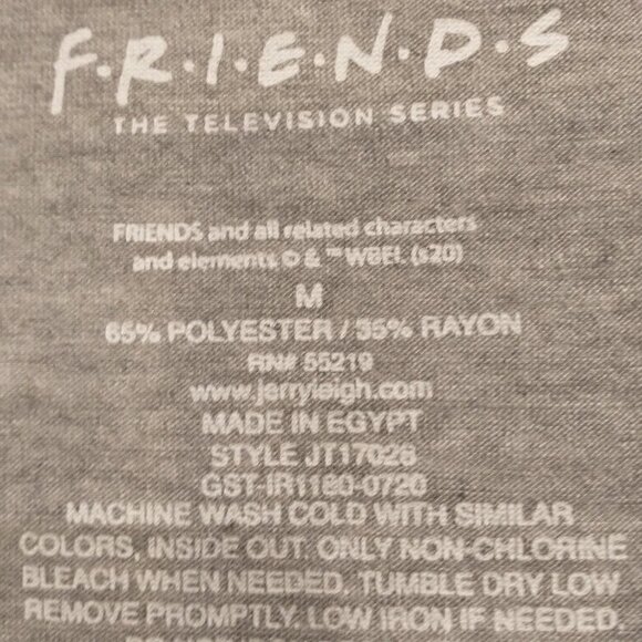 Friends TV T Shirt Central Perk Women's Medium Gray Short Sleeve Tee Top Shirt - Picture 3 of 10